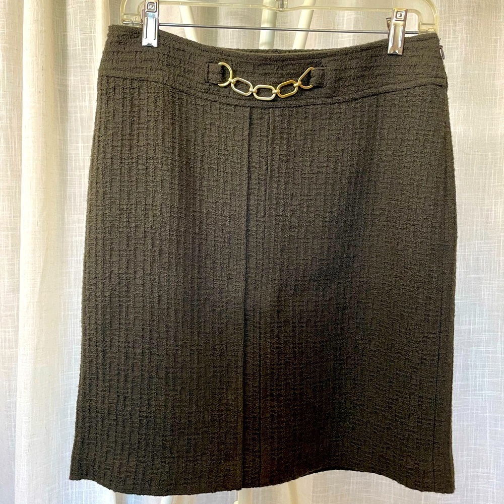 NWT Ann Taylor Brown Wool Skirt size 4